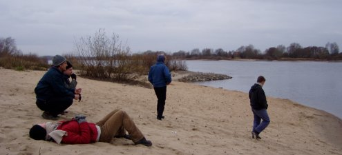 Abhängen am Elbstrand