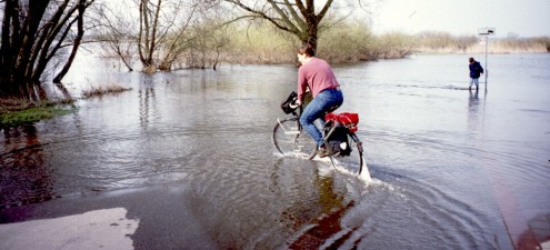 Hochwasser am Bleckeder Fähranleger